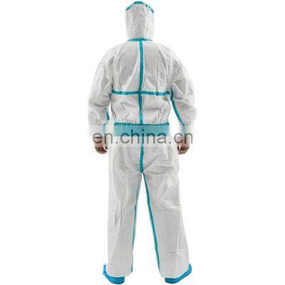 Custom Micropore Tape Body Protective Disposable Microporous Coverall With Boot Covers PPE Disposable Gowns photo-4