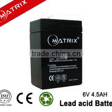 small 4.5ah 6v lead acid battery for solar lighting surveillance alarm system