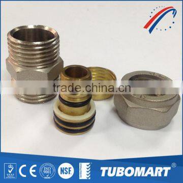 Profession compression coupling demountable brass screw fittings for PAP pipes