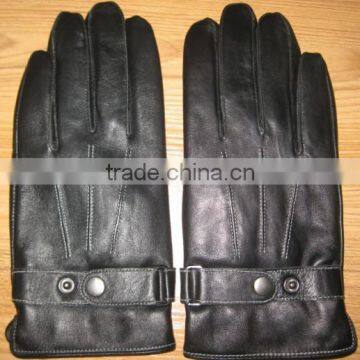 Men winter sheepskin leather gloves for sale