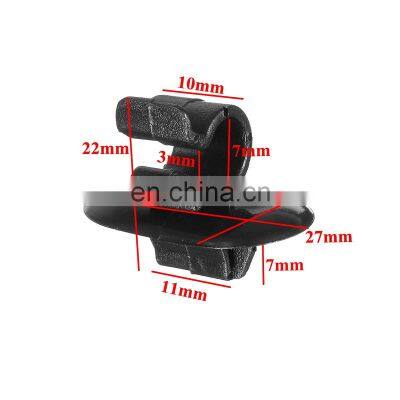 10Pcs Bonnet Stay Clips Plastic Fastener Holder for Citroen  for Peugeot  for Vauxhall  for Vivaro Black Plastic