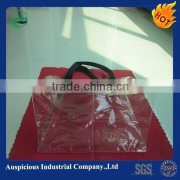 pvc clear plastic handle bags