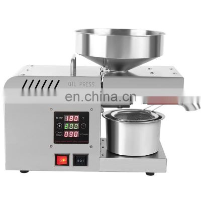 YTK-X5S New Stainless Steel Household Oil Press For Soybean With Temperature Control