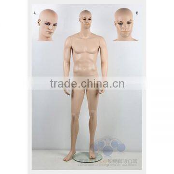 Fashional full body standing male manikin with makeup