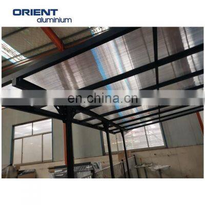 High quality poly carbonate sheet roof metal type car shelter  diy aluminum carport parts