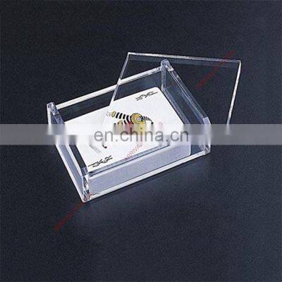 Acrylic Lucite Playing Card All Purpose Box with Removable Lid