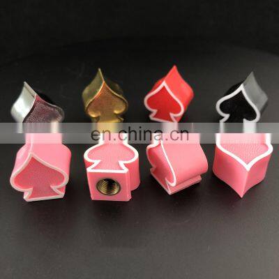 EPDM Seal ABS plastic peach heart car tire valve stem caps