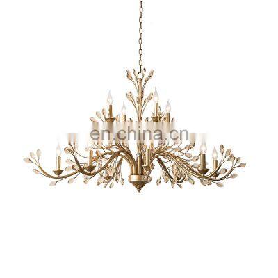 Nordic post-modern light luxury crystal lamp atmosphere living room lamps personalized restaurant hotel lobby chandeliers