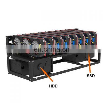 8GPU Steel Open Air Rig Frame 6GPU 8GPU Rig Case Rack With Multi-Fan Position for Graphics Card GPU photo-2