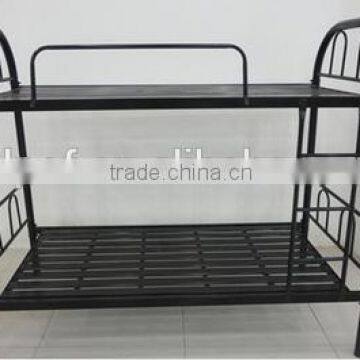 cheap heavy duty metal Strong dormitory military double steel army bunk bed with iron stepladder