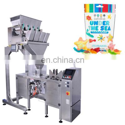 Automatic Gummy Candy Doypack Packing Machine for Gummy Bear Stand Up Bag Packaging Machine Candy Zipper Pouch Packing Machine