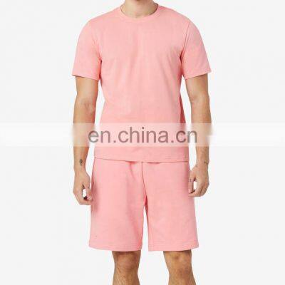 Wholesale Custom New Fashion Summer Jogging Men Short Sleeve Tshirt And Shorts Set Gym Running Track Sport Suit For Men Oversize