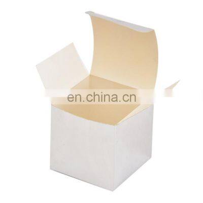 China Supplier Customized LOGO White Card Packing Ivory Board Coated Paper Packaging Box Custom Plain empty White Card Paper Box