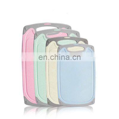 Amazon Best Selling Portable Eco-Friendly 4 Colors Double Sided Non-Slip Wheat Straw Kitchen Cutting Board Home photo-3