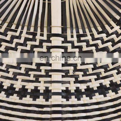Hot Sale Custom Color Black Hand Fan Wall Art Decoration Woven Bamboo Wall Hanging Decor Cheap Wholesale photo-3