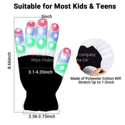 The Noodley Pink Light Up LED Gloves for Kids, Girls and Boys Glowing Flashing Orange, Pink, and Blue Easter Toy photo-5