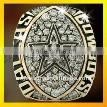 cowboys ring custom world championship rings with micro pave CZ setting