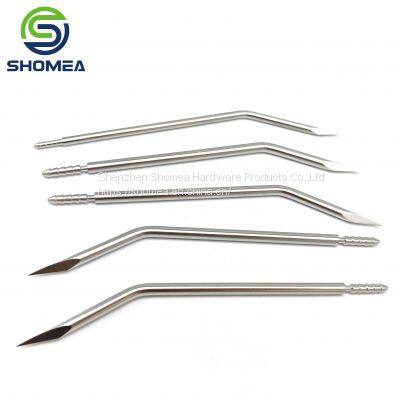 Shomea Customized  Medical Grade 304/316   Stainless Steel Trocar Needle with sharp bevel end