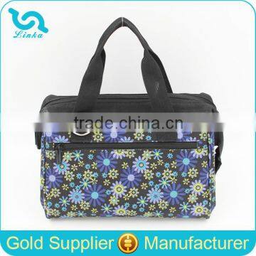 Best Seller High Quality Flower Polyester Insulated Lunch Tote Bag