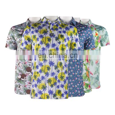 Professional golf shirt supplier quick dry man polo sublimated shirt sublimation golf  polo shirt custom