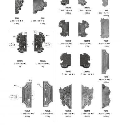 Wrought Iron Components Forged Elements Sheet Lock Plate Inactive Lock Box Trim for Gate Railing Handrail Balustrade photo-2