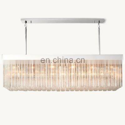 Luxury Cielo Interior Home Living Room Dining Room Rectangular Blown Glass Chandelier Modern Style Large Ceiling Pendant photo-3