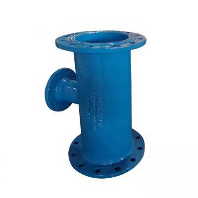 ISO2531 Ductile Iron Pipe Fitting Epoxy All Flanged Equal Tee For Potable Water