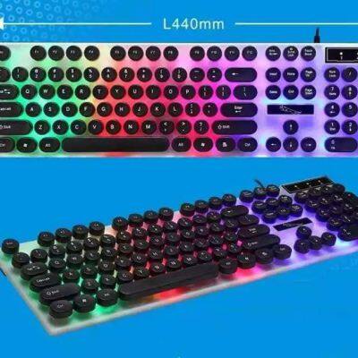Colorful Glare G21 Punk Wired Keyboard and Mouse Combo 104 Keys Led Backlit Computer Gaming Keyboard And Mouse Combos photo-6