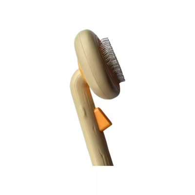 Meow Love Pet Grooming Self Cleaning Automatically Dog Cat Hair Removing Slicker Brush With Soft Stainless Pins photo-3