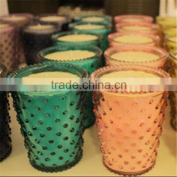 Online /Colored Hobnail Shaped Glass Candle Burns/Glass Votive Holder/Glass Candle Jars For Wedding photo-6