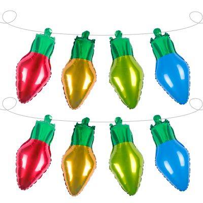 New Type Bulb Shaped Foil Balloon Green Base Birthday Christmas Party Children's Day Holiday Kids Toys Balloons Wholesale
