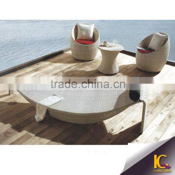 Factory Swimming Pool Wicker Rattan Daybed/rattan sunbed/Patio Sun lounger                        
                                                Quality Choice