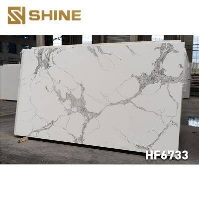 Modern Design Cut-to-Size Quartz Slab Artificial Marble for Indoor Wall Floor Table Top Vanity for Bedroom Bathroom Villas photo-5