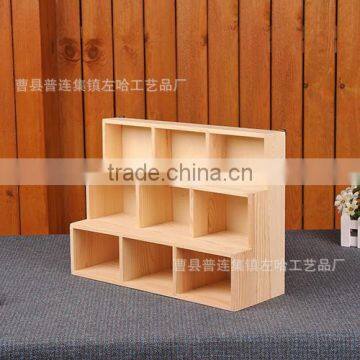 Antique Wood Gift Tray Box, Old Color Wood Tray, Home Storage Cheap 3 Tier Wood Tray photo-3