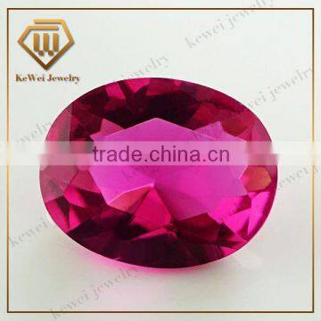 China Glass Stone Classic 5*7mm Oval Shape Rose Color Glass Stone