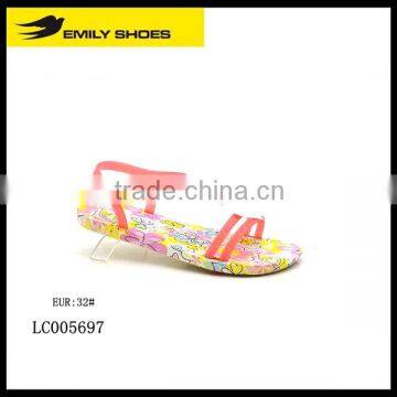 new arrival summer girls pcu sandals with nice printing