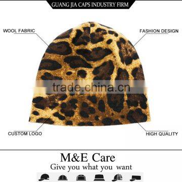Multicolored Cashmere Leopard Print Beanie photo-1