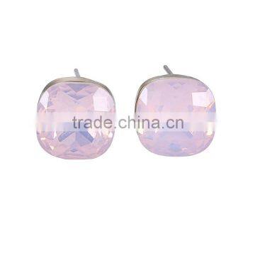 2016 Sunnmer Tropical Style Fashion Cheap White Crystal Stone Stud Earring Pack photo-5