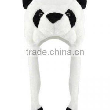 animal shape winter hat/funny animal winter hats for kids/plush panda hat