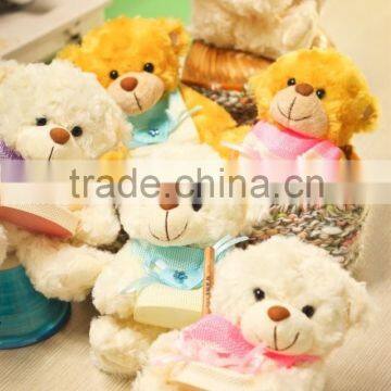 Soft Toy Teddy Bear Holding Basket/Gift Toy Teddy Bear with Sucker /Stuffed ToyWhite and Brown Teddy Bear