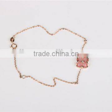 Lovely Cute Flower Bracelet 925 Cheap Silver Bracelet With Pink Onyx Bracelet photo-3