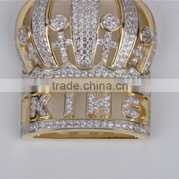 New Products Micro Set Diamond 925 Sterling Silver Jewelry Crown Pendant Necklace photo-4