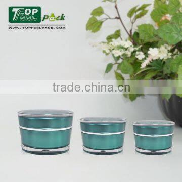 15g 30g 50g Crystal Blue Plastic Screw Cap Jar for Cosmetic Cream Bottle