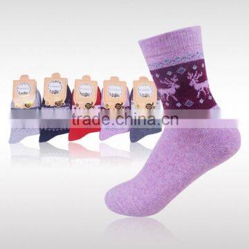 Winter 5 Pairs Mix Colors Womens Warm Wool Socks