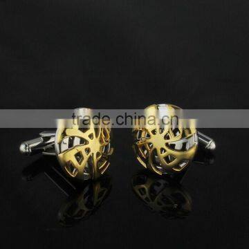 stainless steel Gold-plated Cuff Links