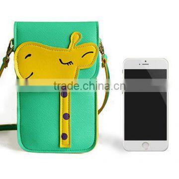 Wholesale Cute Cartoon High Quality pu Mobile Phone Carry Bag photo-2