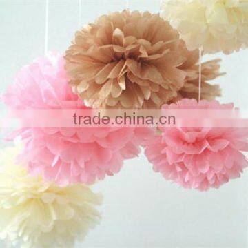 Tissue paper pom poms artificial flowers balls birthday Wedding decoration kids party supplies