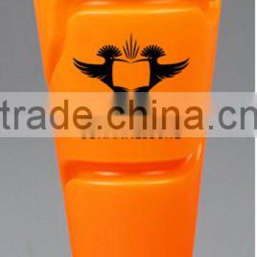 Custom Party Suppluy Cup With Straw/Lumo Tumbler 500ml Blow Moulded Straight Straw Dayglo Orange photo-3