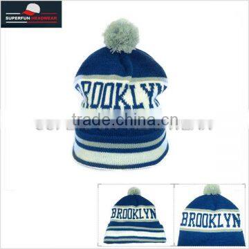 professional supplier jacquard knit beanie hat