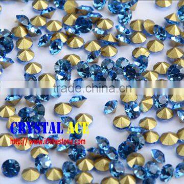 loose beads for jewelry making Aqumarine mc chatons, point back stones